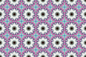 Seamless Tile Template Graphic Fabric Textile Luxury Wallpaper Texture Digital Design Fashion Interior Geometric Cloth Art Decoration Background Shape Endless Perspective Visual Symmetric Pattern.