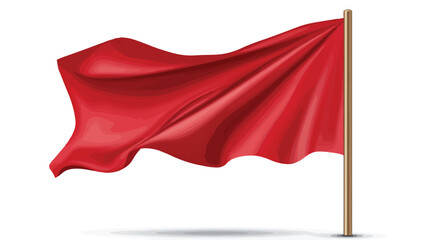 Vivid Red Flag Warning Symbol Emoji Vector Image