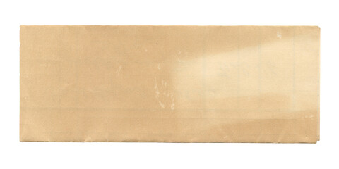 Vintage Folded Brown Scrap Paper with Aged Texture – Blank Old Paper Ephemera
