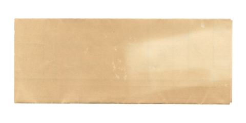 Vintage Folded Brown Scrap Paper with Aged Texture – Blank Old Paper Ephemera