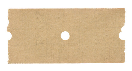 Vintage Blank Aged Transit Ticket with Center Hole Punch – Old Paper Ephemera