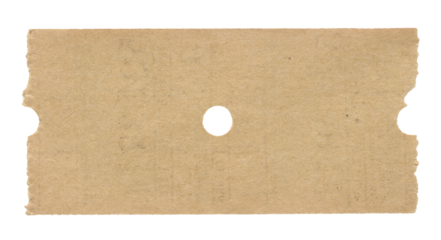 Vintage Blank Aged Transit Ticket with Center Hole Punch – Old Paper Ephemera