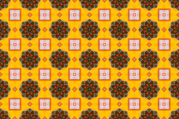 Seamless Tile Template Graphic Fabric Textile Luxury Wallpaper Texture Digital Design Fashion Interior Geometric Cloth Art Decoration Background Shape Endless Perspective Visual Symmetric Pattern.