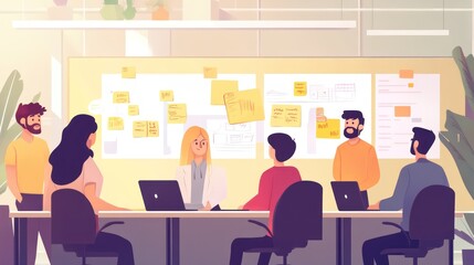 Experts discuss sustainable urban planning and smart city tech in a modern meeting room