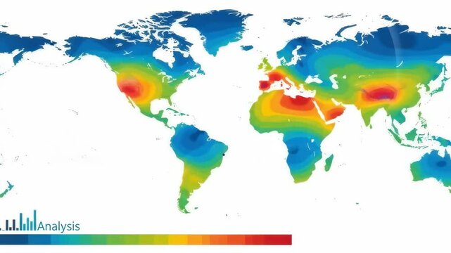 Dynamic World Map Analysis: Data Visualization and Global Insights