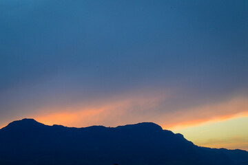 sunset in the mountains