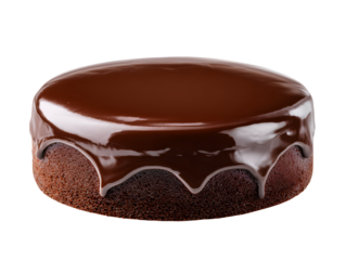 A whole chocolate cake with a flawless smooth ganache coating, rich in color and shine. A minimalist yet luxurious dessert for all chocolate lovers.