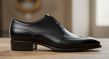 Sophisticated footwear highlighting sleek black leather and meticulous craftsmanship in formal