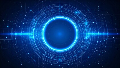 Technology digital interface artificial intelligence hologram future network abstract background computer ai information futuristic communication concept or virtual data cyberspace innovation display.