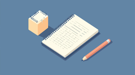 Isometric Style Stationery Items: Notebook Mockup for Professionals