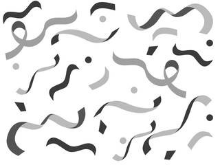 お祝いにぴったり！紙吹雪とリボンの装飾素材