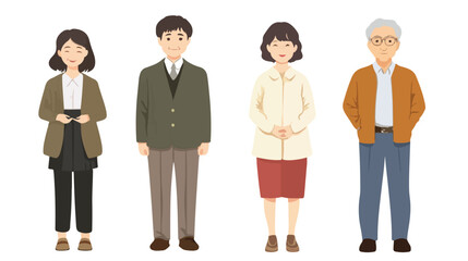 Happy Family Generations Together at Home