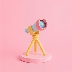 "Whimsical Wonders: The Pastel Toy Telescope"