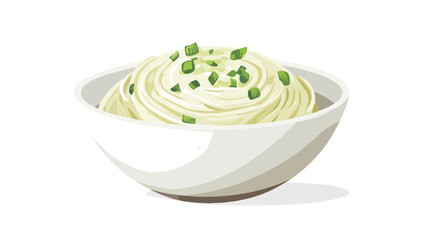 Delicious Noodles with Sauce in a Bowl - Handwritten Label