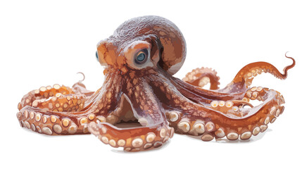 Detailed Vector Octopus Illustration on White Background