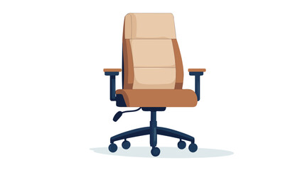Modern Office Chair Flat Vector Design on White Background