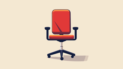Modern Office Chair Flat Vector Icon Design for Professionals