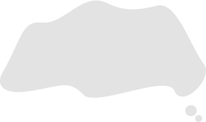 様々なグレーの抽象吹き出しセット｜吹き出し, もやもや, グレー