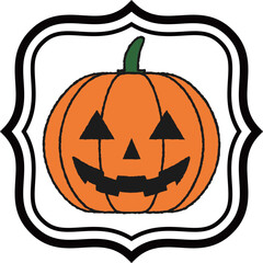 Halloween pumpkin -1-2 frame
Jack o'lantern cute simple icon