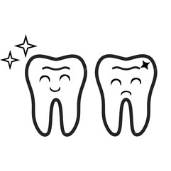 tooth on a white background