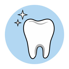 tooth on a white background