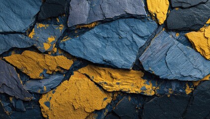 Colorful stone wall texture in outdoor setting. Background is a wall. Use Background image