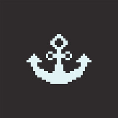 this is anchor icon in pixel art with white color and this item good for presentations,stickers, icons, t shirt design,game asset,logo and your project.