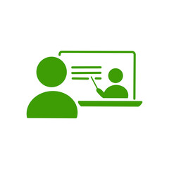 Online Learning and Remote Lecture Icon／オンライン学習・遠隔講義のアイコン