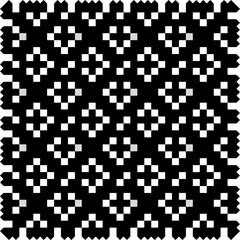 Fototapeta premium Abstract texture for fabric print, card, table cloth, furniture, banner, cover, invitation, decoration,weaving, plaid,wrapping,knitting. Repeating pattern.Black and white color.