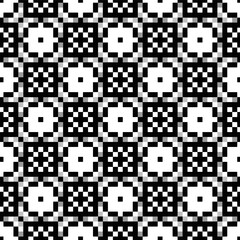 Fototapeta premium Abstract texture for fabric print, card, table cloth, furniture, banner, cover, invitation, decoration,weaving, plaid,wrapping,knitting. Repeating pattern.Black and white color.