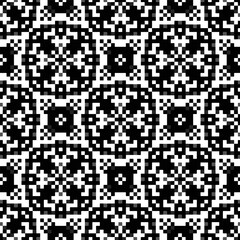 Fototapeta premium Abstract texture for fabric print, card, table cloth, furniture, banner, cover, invitation, decoration,weaving, plaid,wrapping,knitting. Repeating pattern.Black and white color.