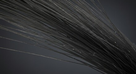 Obraz premium Monochromatic abstract of sleek, interwoven strands on a gradient backdrop design