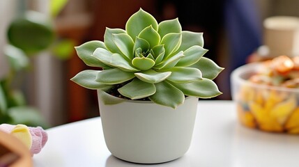 Succulent Plant in Pot: Home Decor