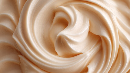 A macro shot of cosmetic cream texture.	An abstract, beautiful macro shot of the swirl and texture of a luxurious pink or white cosmetic face cream.

