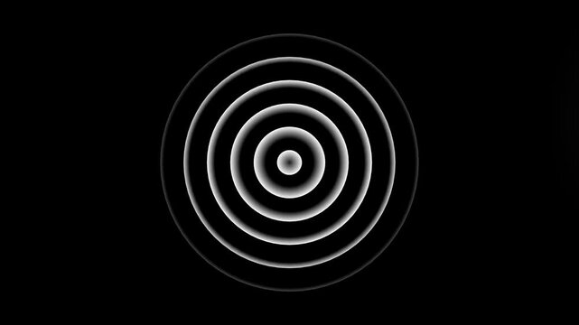 Radio waves Animation of radio waves spreading on transparent background with alpha channel channel and radio waves looping animation om black background.