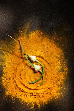 Turmeric & garlic flowers 