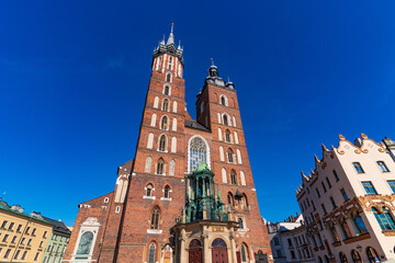 Obraz premium Church of the Assumption of the Blessed Virgin Mary (St. Mary's Church) in Krakow, Poland
