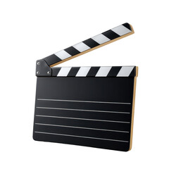 Fototapeta premium Classic Film Clapboard Icon Isolated on Transparent Background