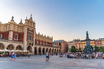 Main Market Square at the Old Town in Krakow, Poland