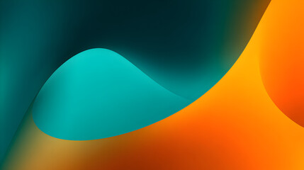 Abstract colorful wave patterns blending in vibrant hues of teal, orange, and dark blue