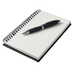 Stylish Notebook and Pen for Creative Ideas on white background