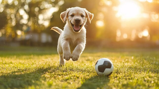 golden retriever playing in the park