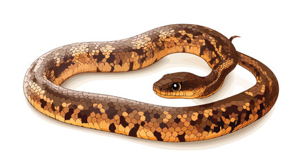 Obraz premium Elegant Smooth Snake with Unique Winding Body Design