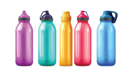Professional Sport Sipper Bottles for Water Isolated on White