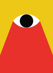 Illustration design wall art eye bold vibrant