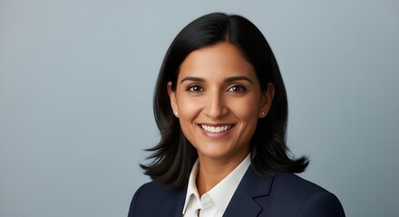 Professional headshot of a woman smiling wearing a suit