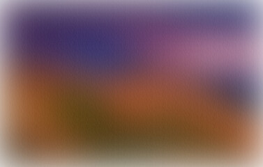 Gentle Gradient of Evening Hues Purple, Orange, and White Textured Backdrop, Smooth Transition of...