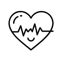 A Heartbeat Illustration Symbolizing Health and Wellness, representing the vitality of life and the importance of a healthy heart.  