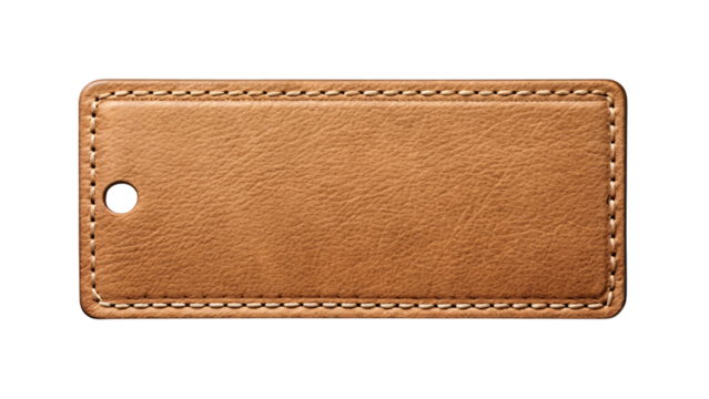 Blank leather label design.