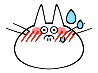 顔のみにゃんこのアイコンイラスト素材